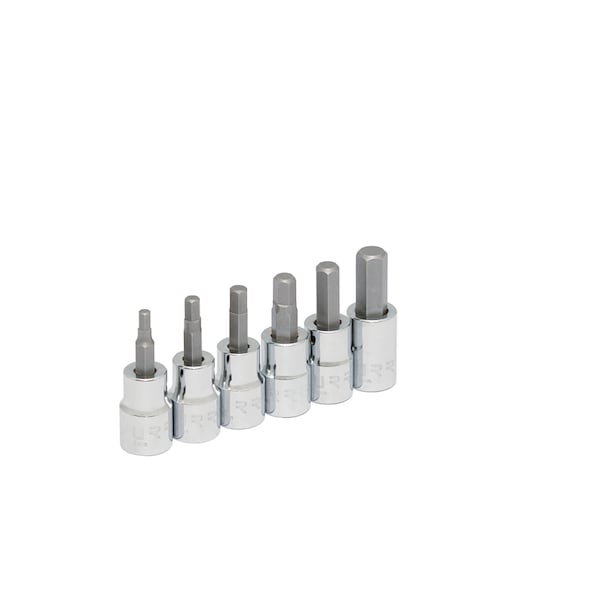 3/8" drive, hexagonal short bit set 6PC MM